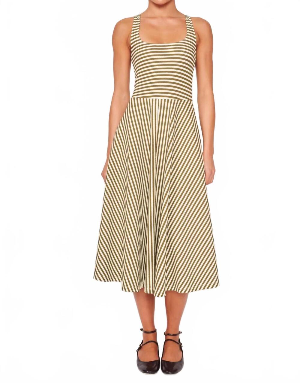 NEW DRA LOS ANGELES audrey midi dress in basil